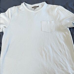 French Connection Light Blue ribbed Crew Neck Shirt- size L